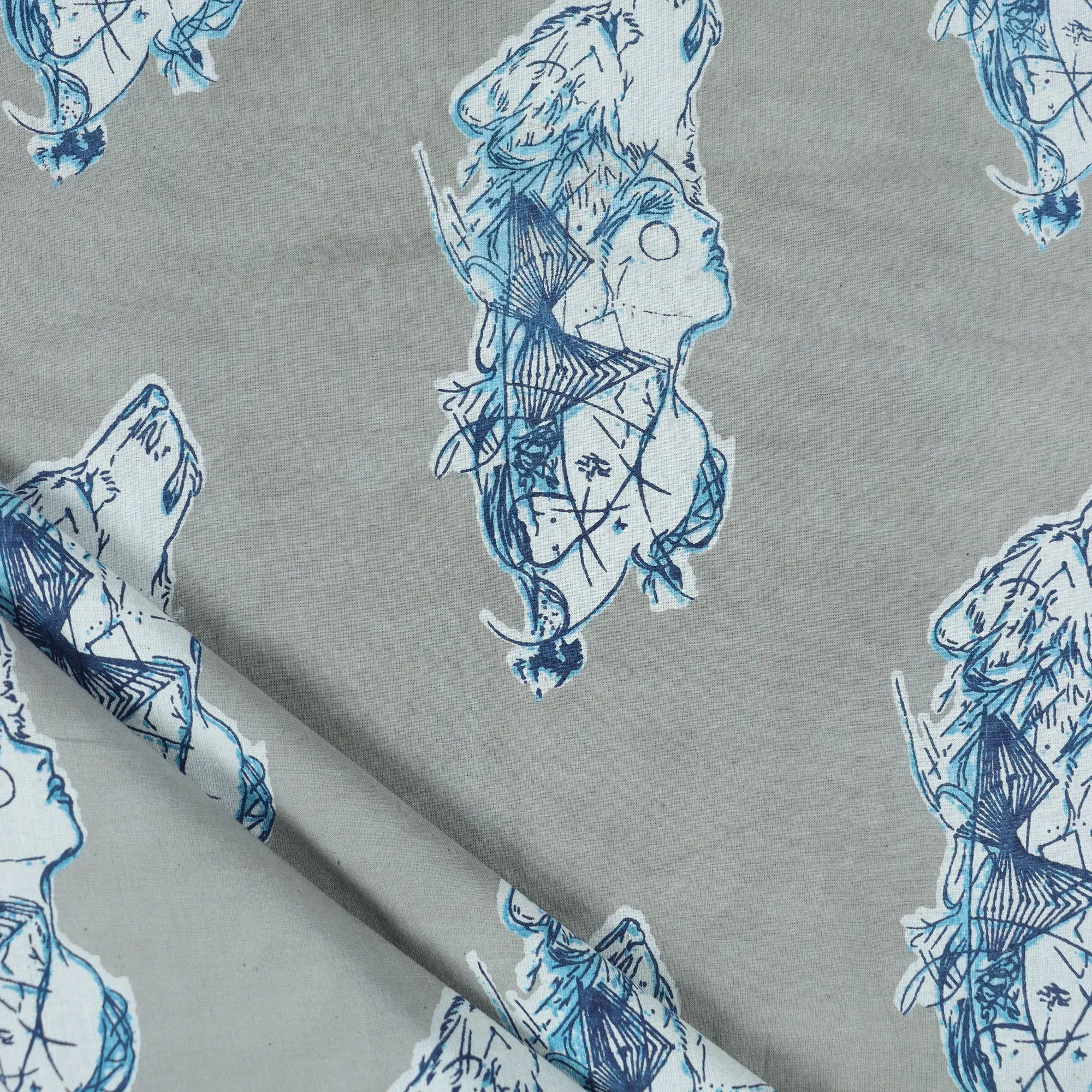 Hand Block Print Organic Cotton Fabric