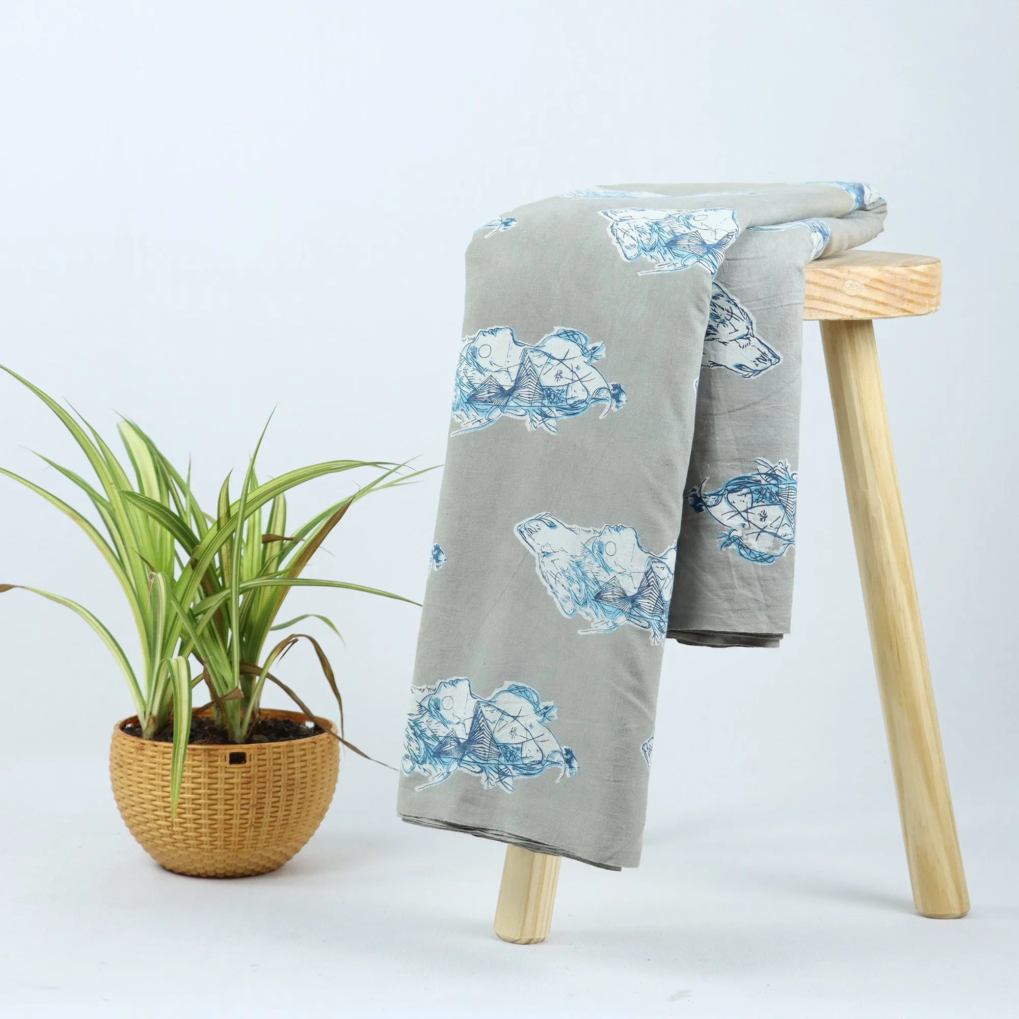 Hand Block Print Organic Cotton Fabric