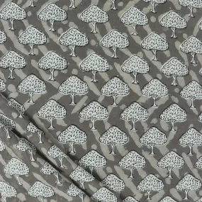 Hand Block Tree Print Cotton Fabric for Kurti