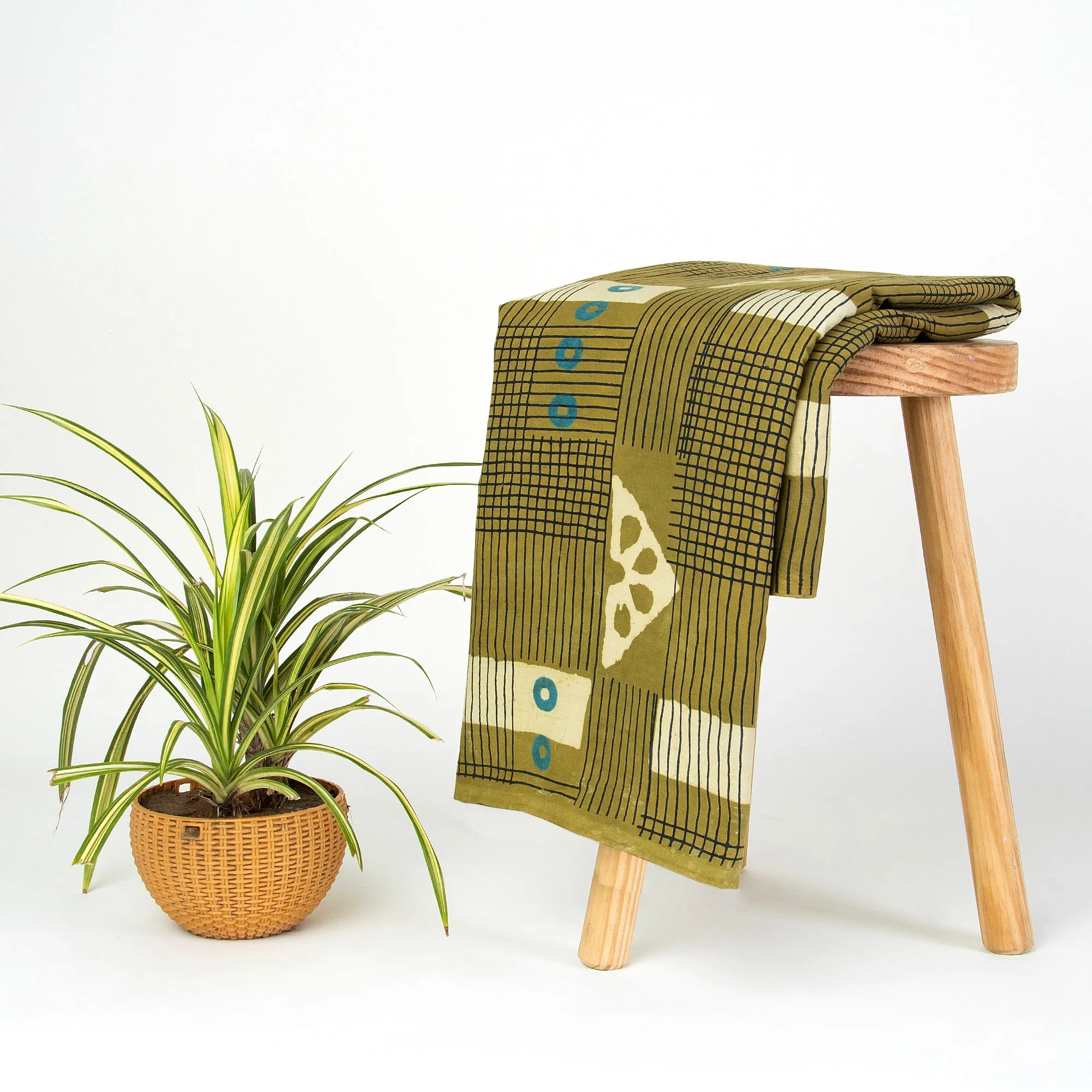 Handmade Geometrical Dabu Print Fabric