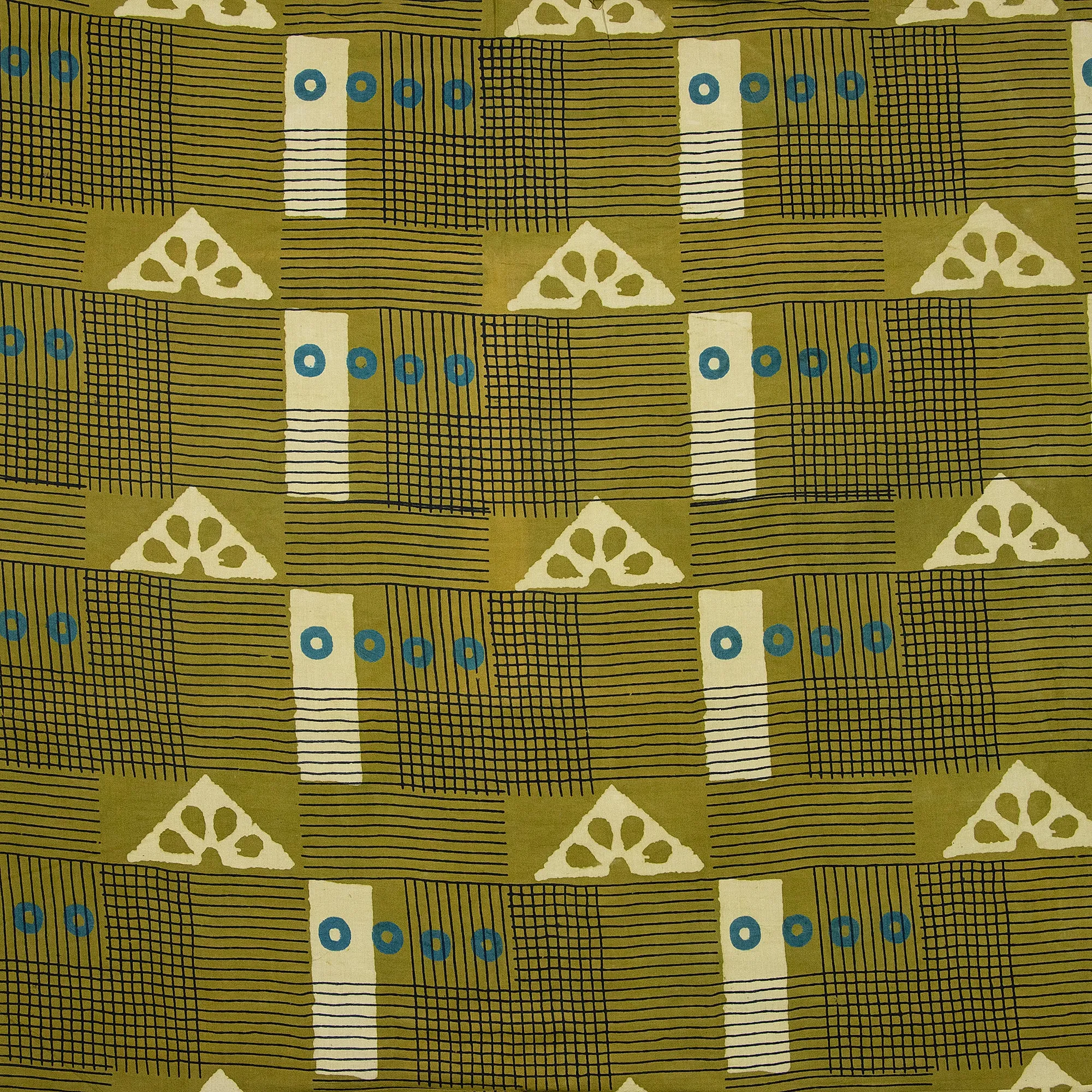 Handmade Geometrical Dabu Print Fabric