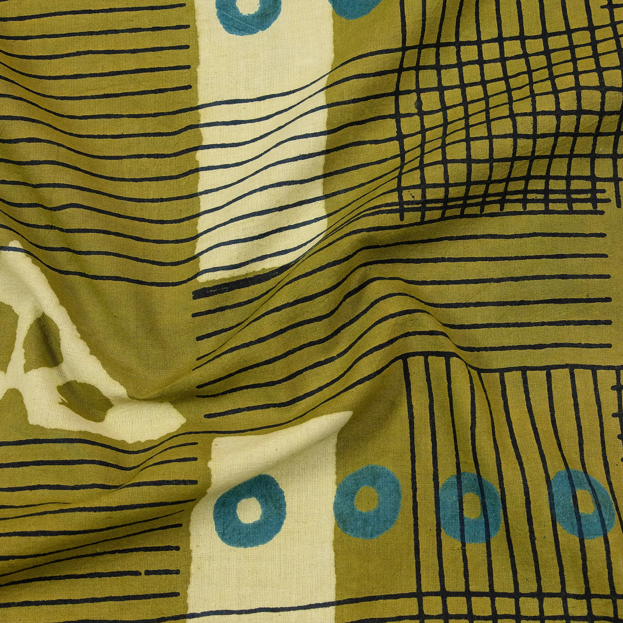 Handmade Geometrical Dabu Print Fabric