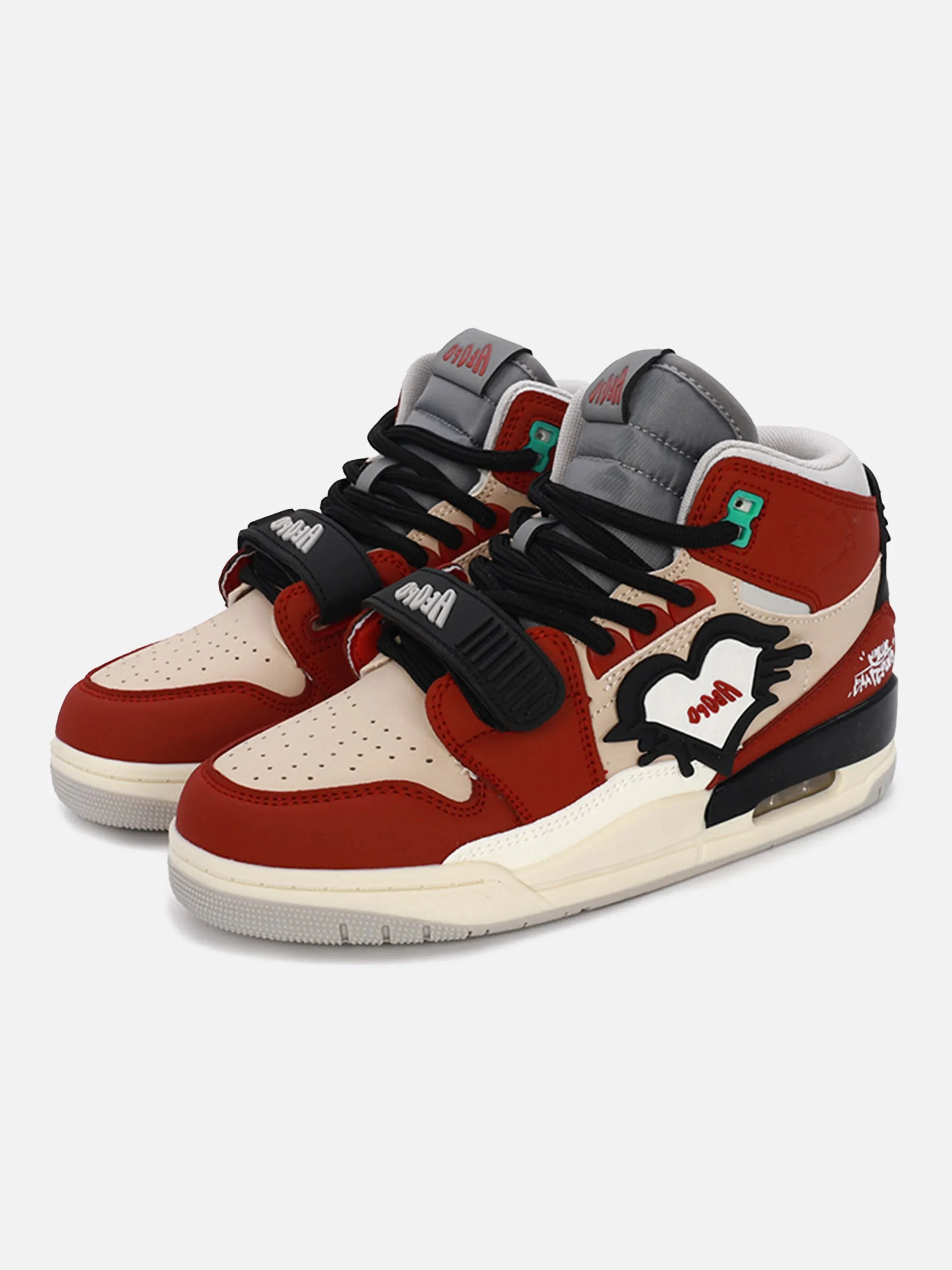 Heart Colorblock Mid-top Sneakers