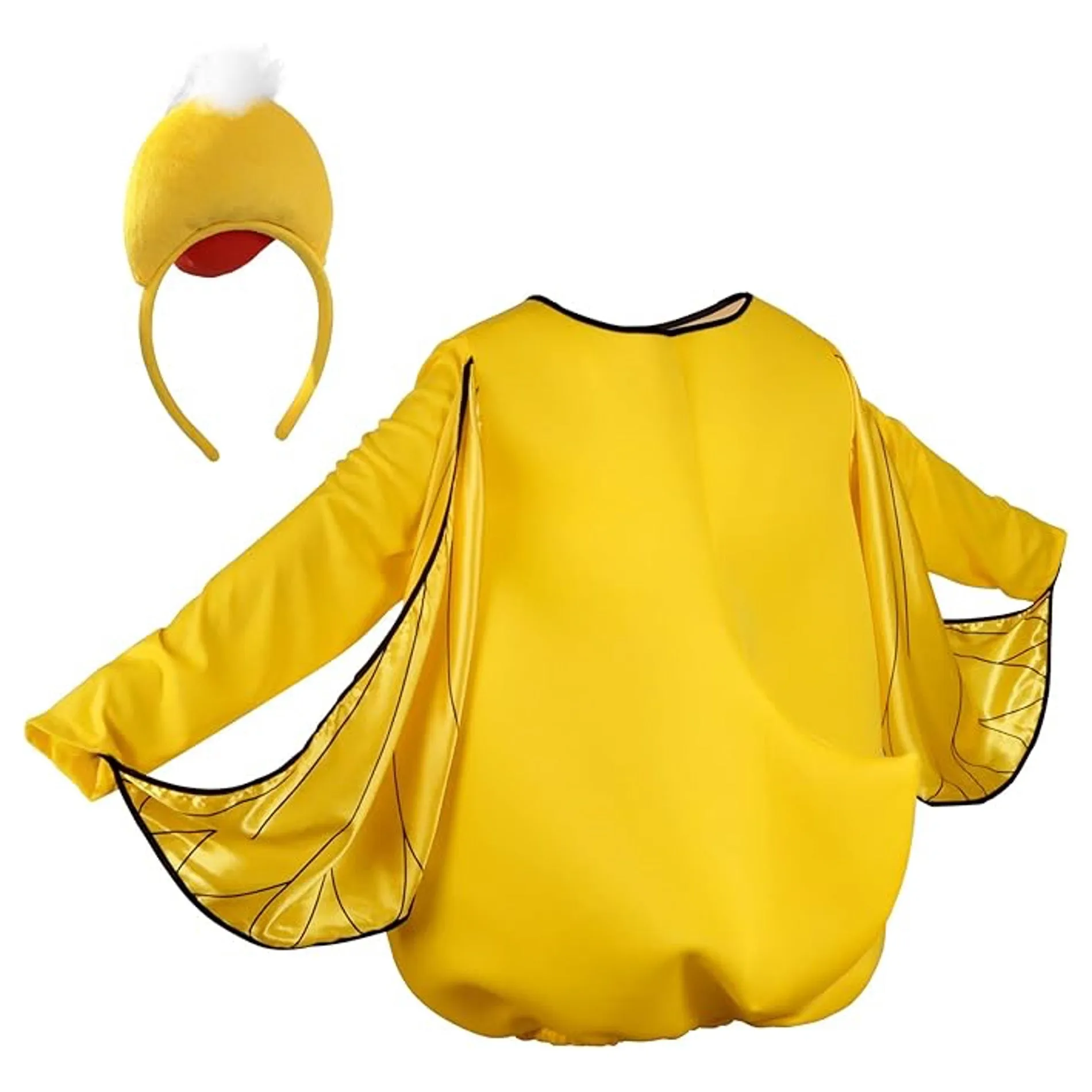 HOMELEX Yellow Duck Costume Unisex Adult Woman Halloween Animals Jumpsuit One-Piece with Duck Headband