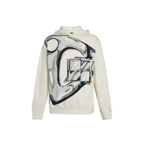 Ivory Big Print Hoodie