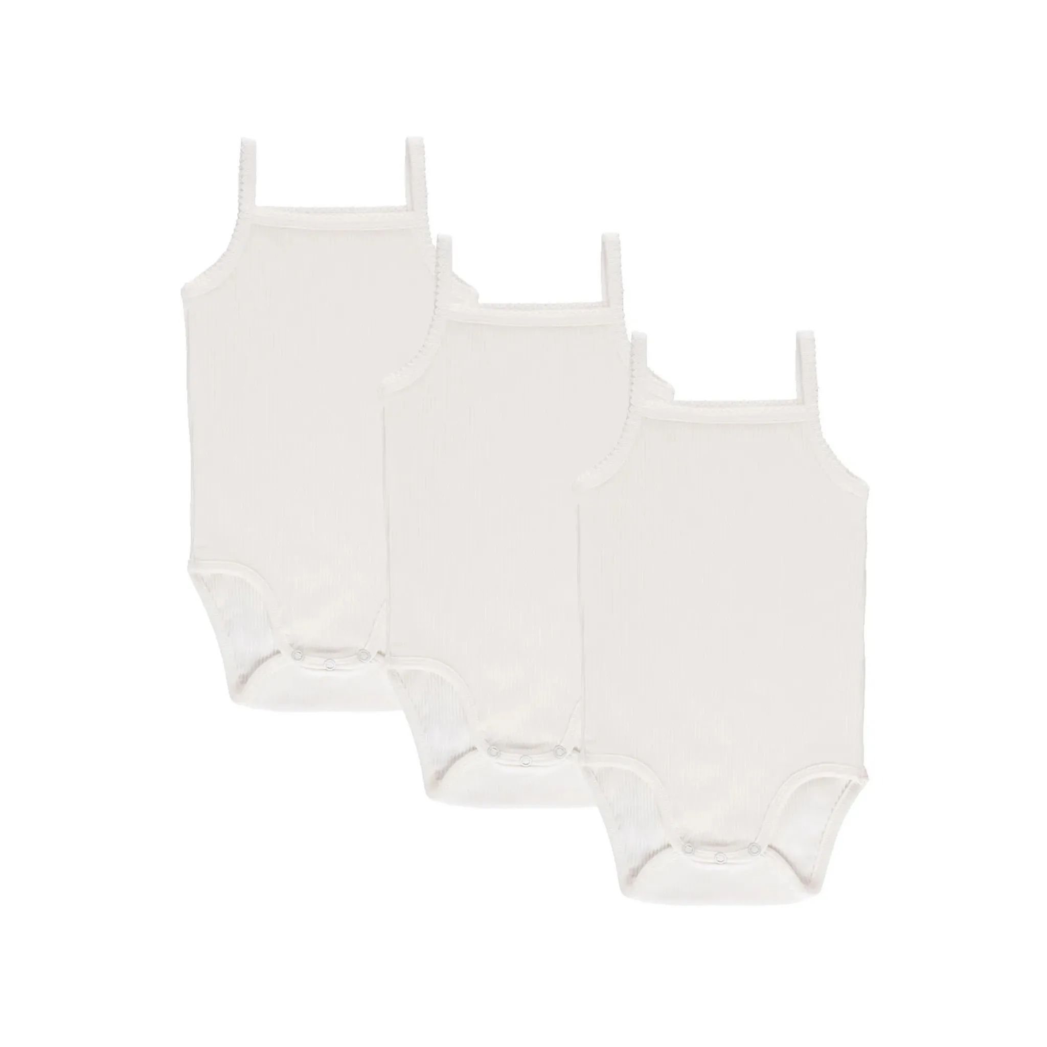 Ivory Scallop Spaghetti Strap Bodysuits
