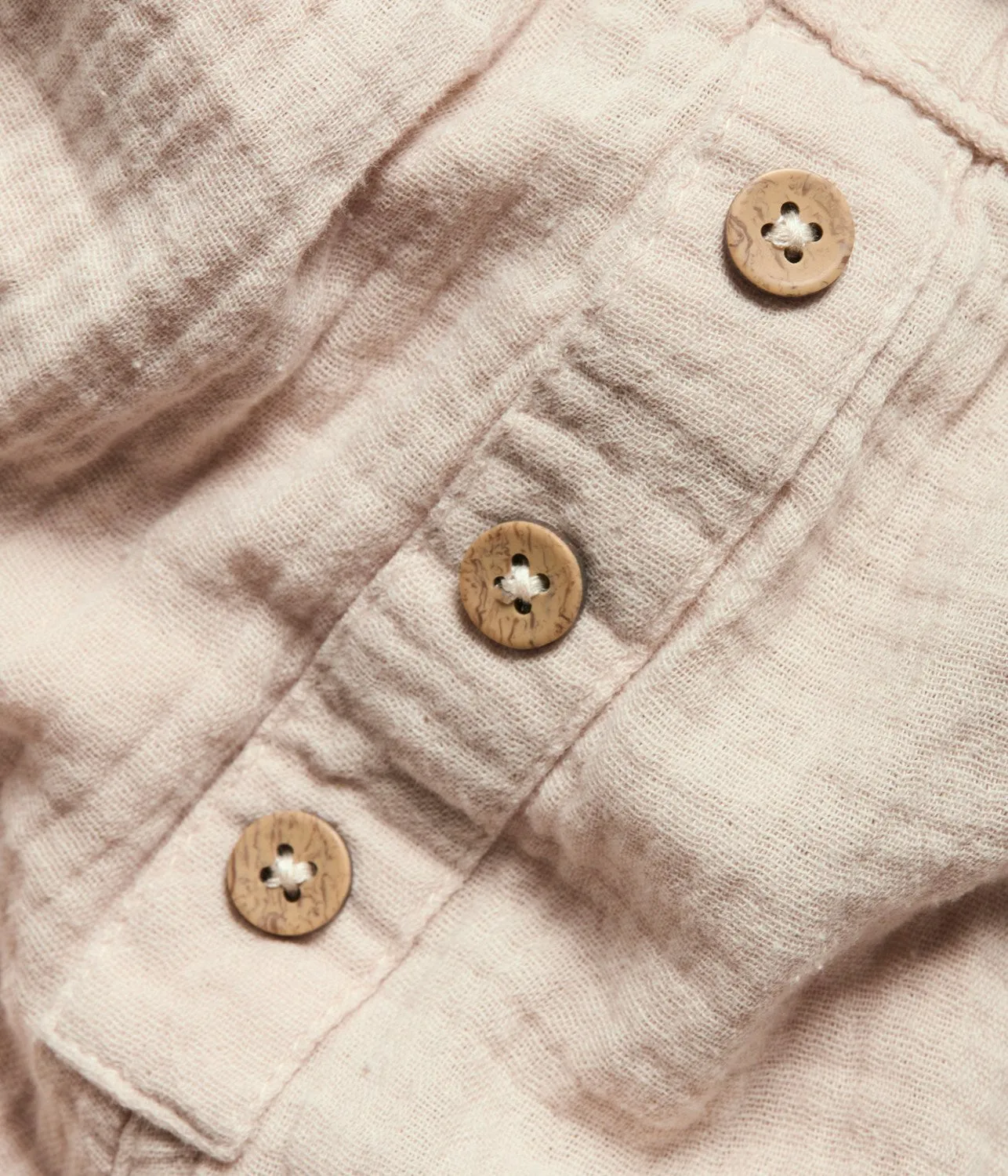 Kids beige woven muslin trousers