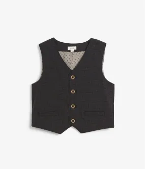 Kids black waistcoat