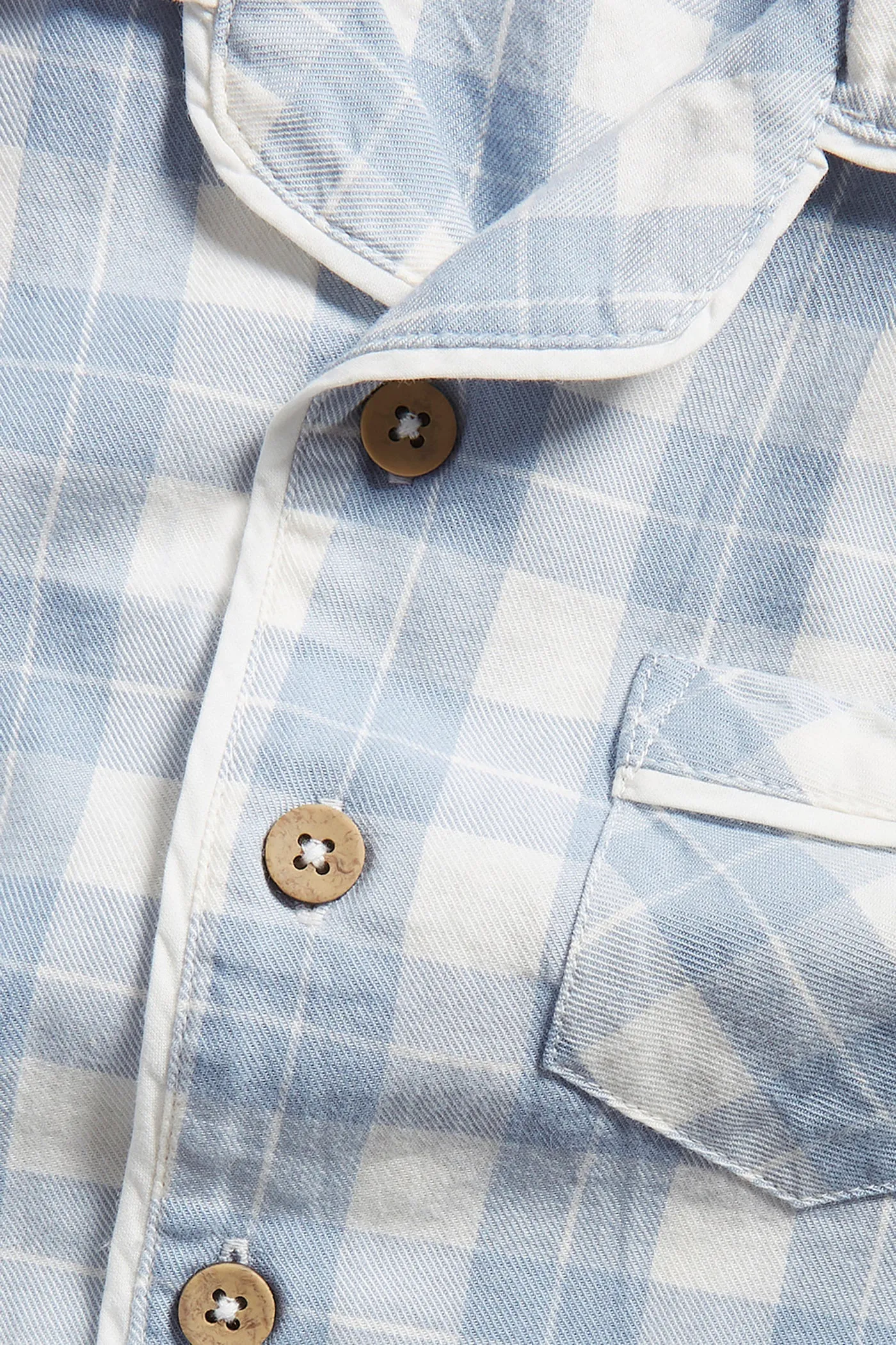 Kids' blue checked pyjamas