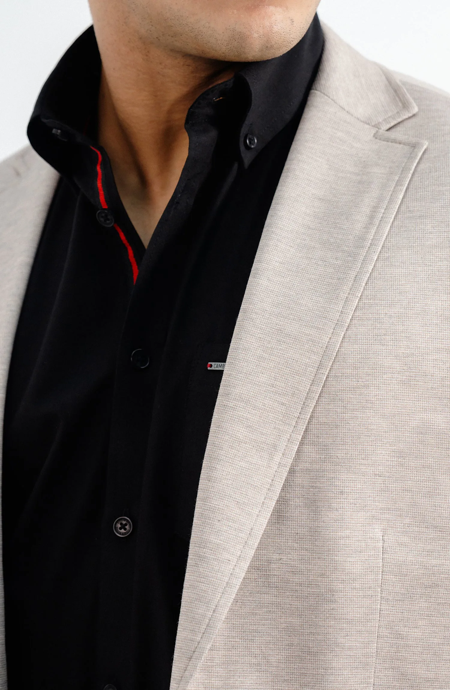 KNITTED BLAZER -  BROWN