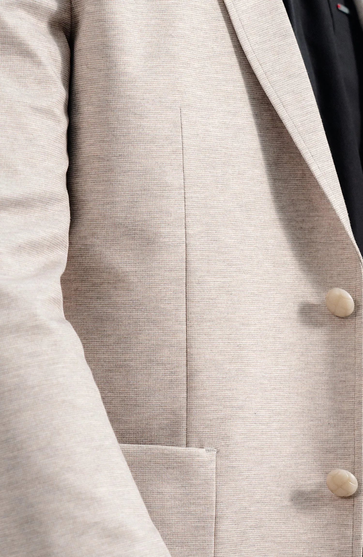 KNITTED BLAZER -  BROWN