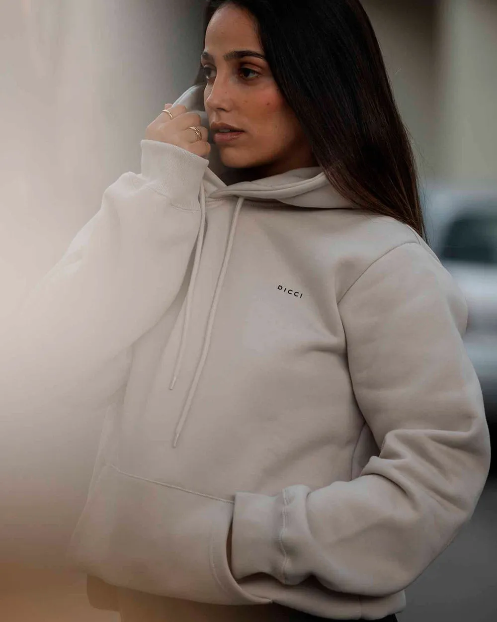 Logo Hoodie Beige