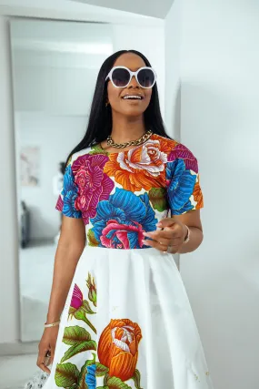 LOLADE AFRICAN PRINT FLORAL DRESS