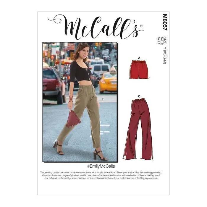 McCall's Pattern M8057 Misses' Elastic-Waist Shorts and Pants