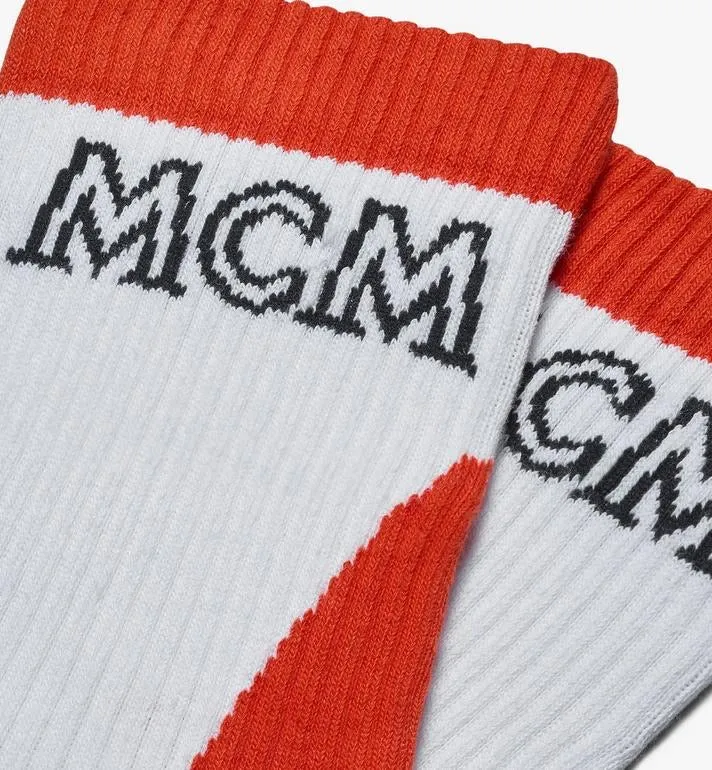 MCM (Blue Colorblock Cotton Socks)
