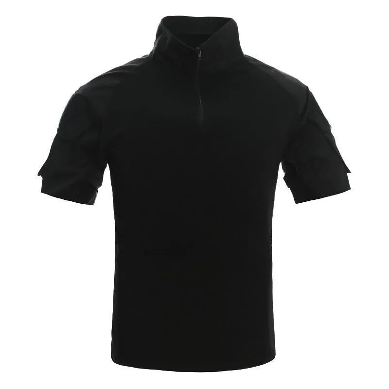 Mens Camouflage Tactical T Shirts Summer Short Sleeve Airsoft Army