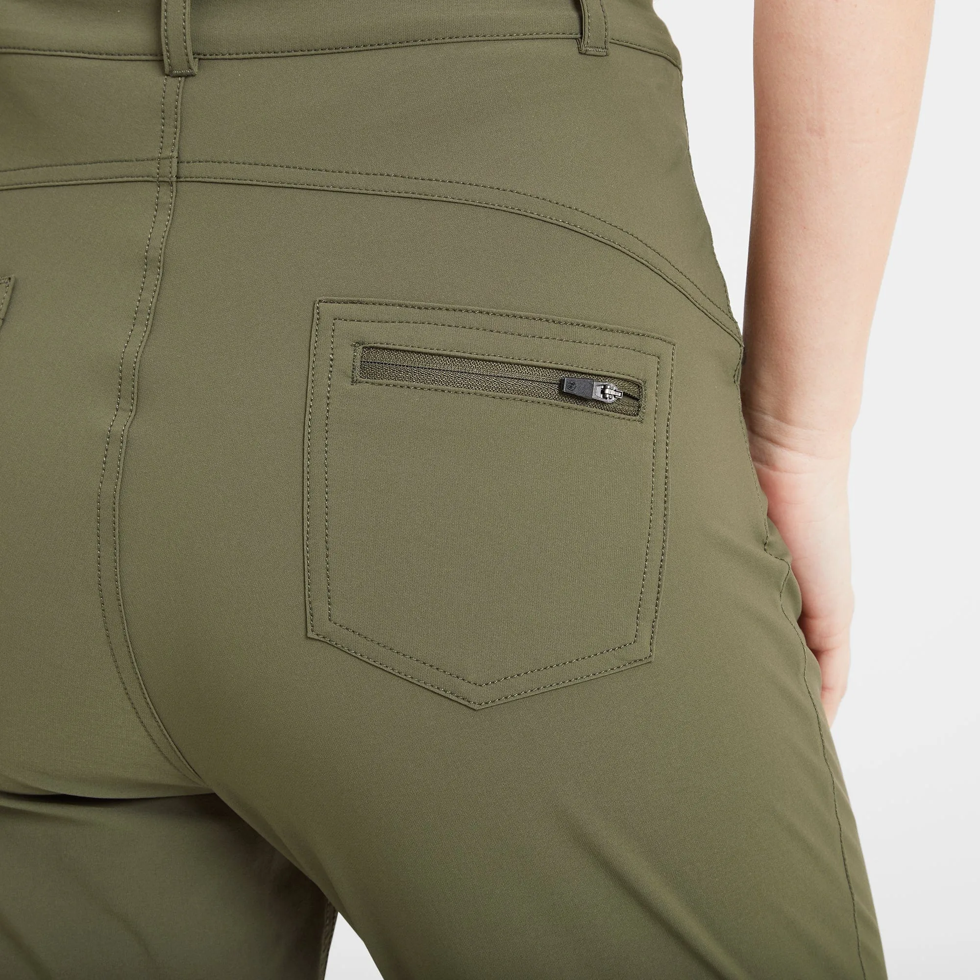 Milton Womens Water Resistant Slim Trouser Long - Khaki
