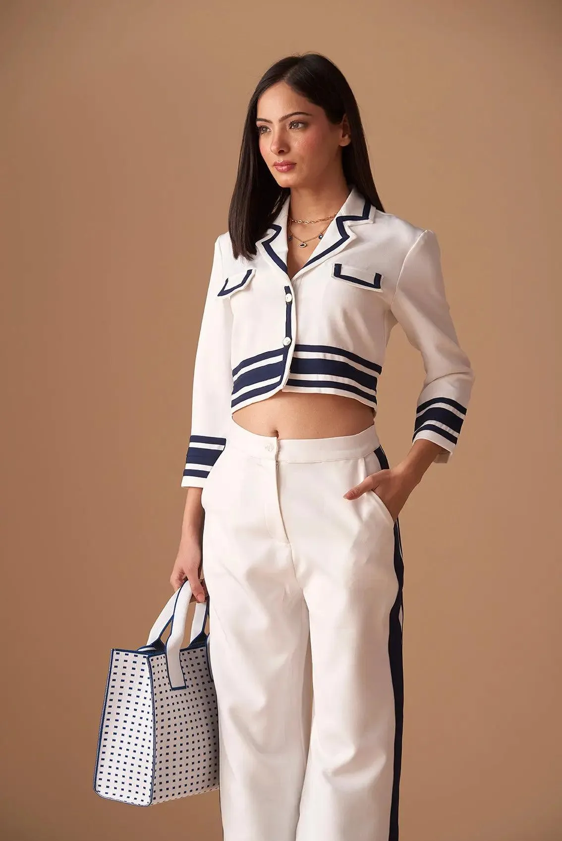Navy Cut Blazer