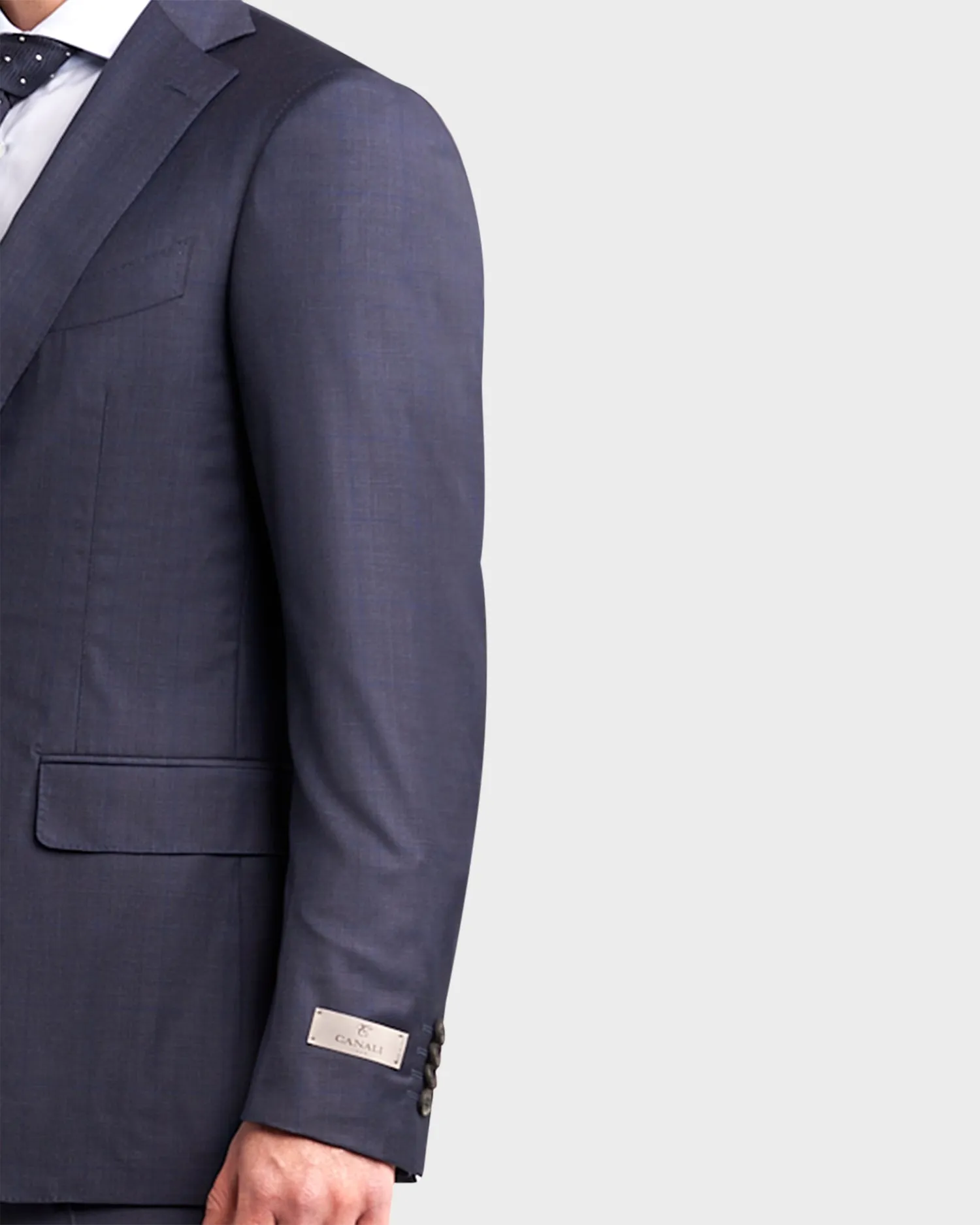 Navy With Vibrant Blue Overcheck Wool 170s Silk Suit