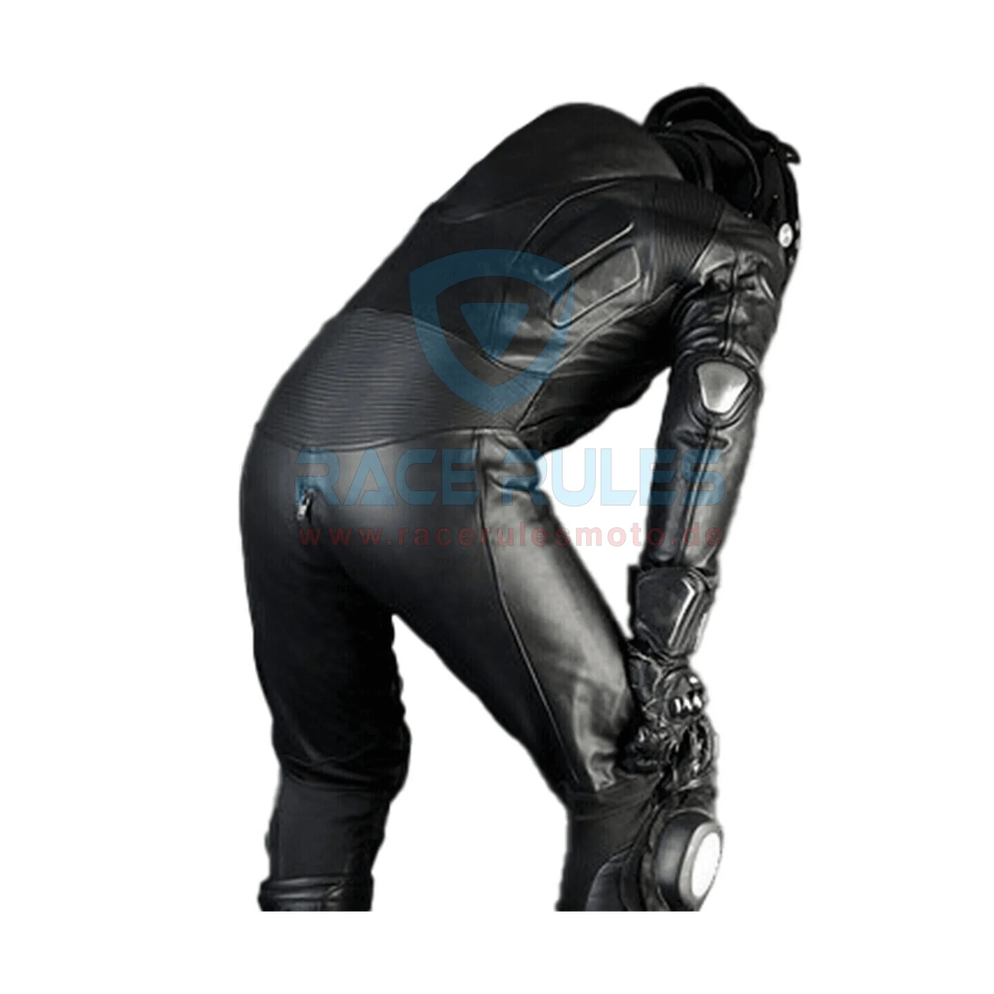 New Batman Style Leather Motorbike Motorcycle Racing Suit