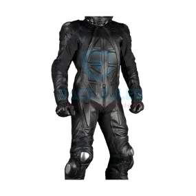 New Batman Style Leather Motorbike Motorcycle Racing Suit