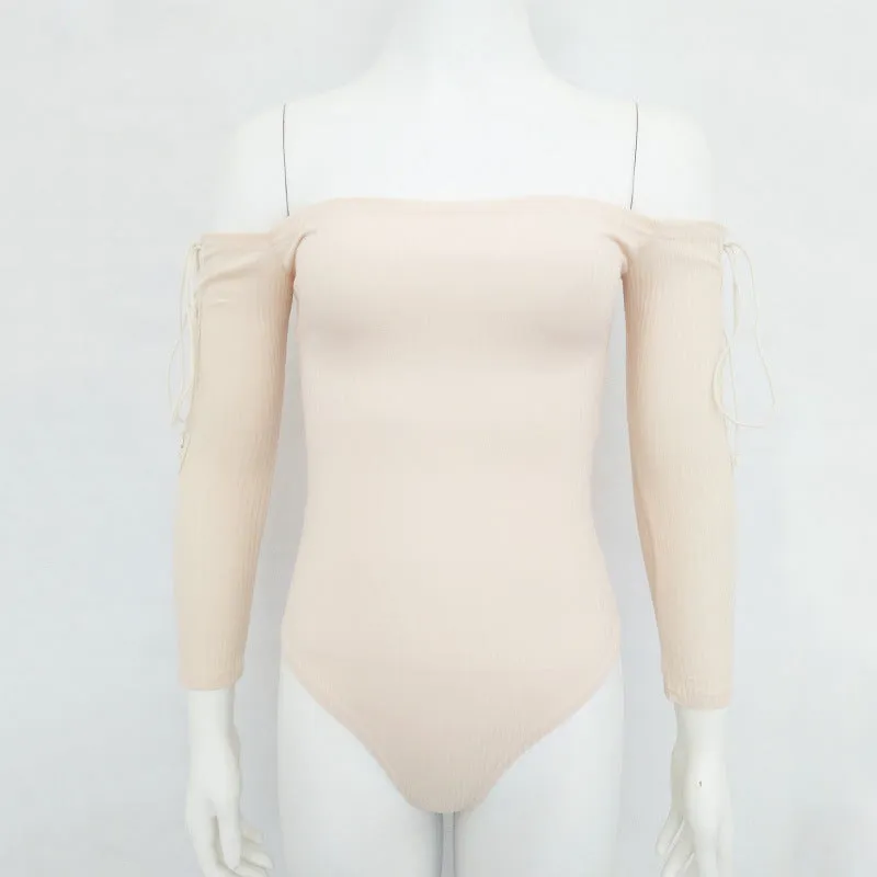 New Cotton Strap Long Sleeve Bodysuit