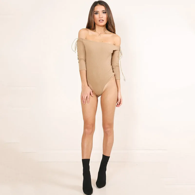 New Cotton Strap Long Sleeve Bodysuit