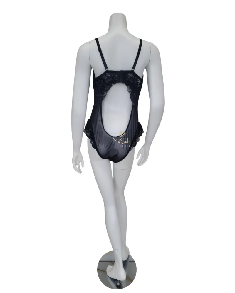 Oh La La Cheri Plus Size Black Page Underwire Lace Teddy