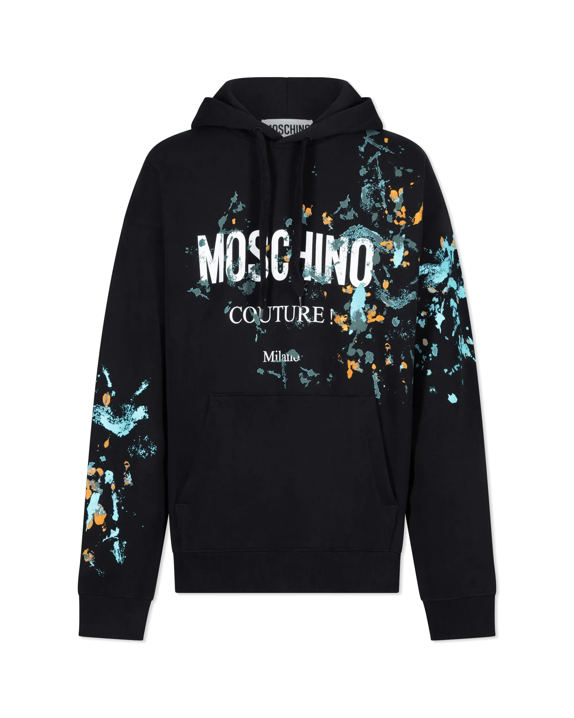 Painted-Effect Logo Hoodie