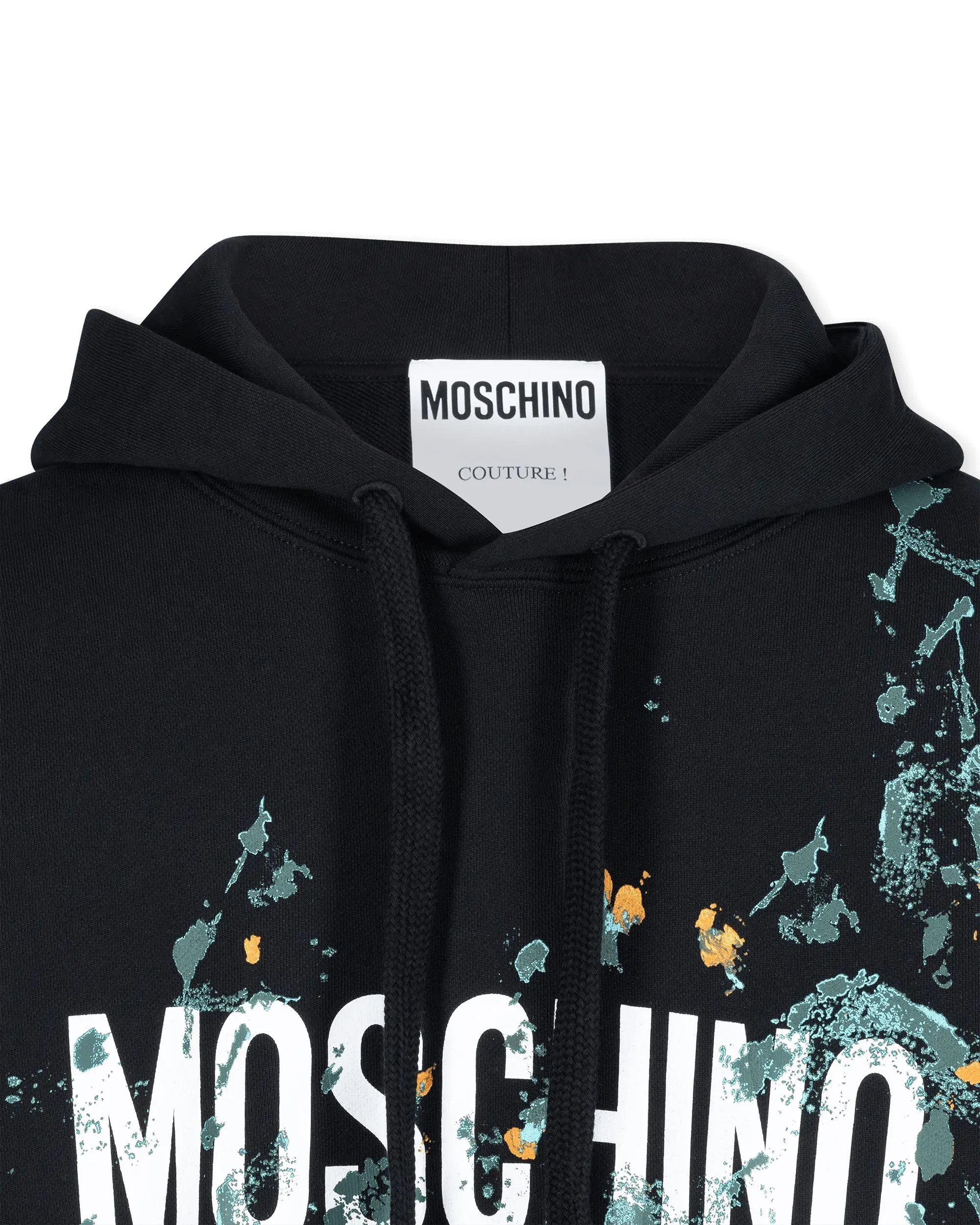 Painted-Effect Logo Hoodie