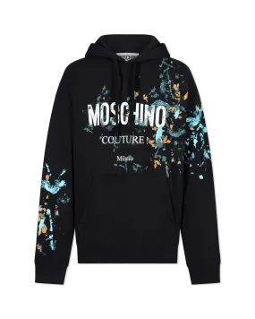 Painted-Effect Logo Hoodie