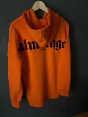 Palm Angels "Logo" Hooded Sweatshirt styled in Orange for Fall&Winter 2024