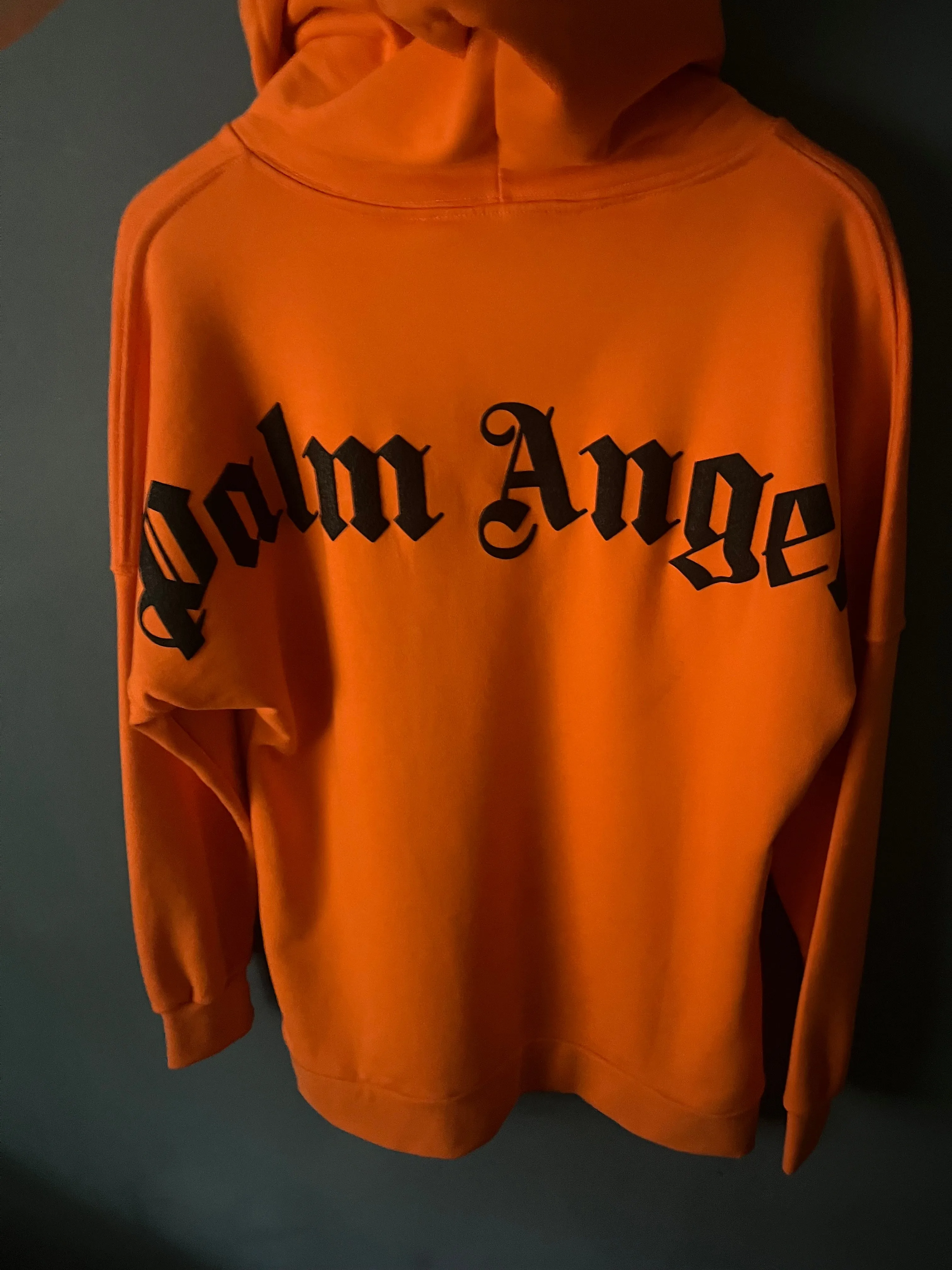 Palm Angels "Logo" Hooded Sweatshirt styled in Orange for Fall&Winter 2024