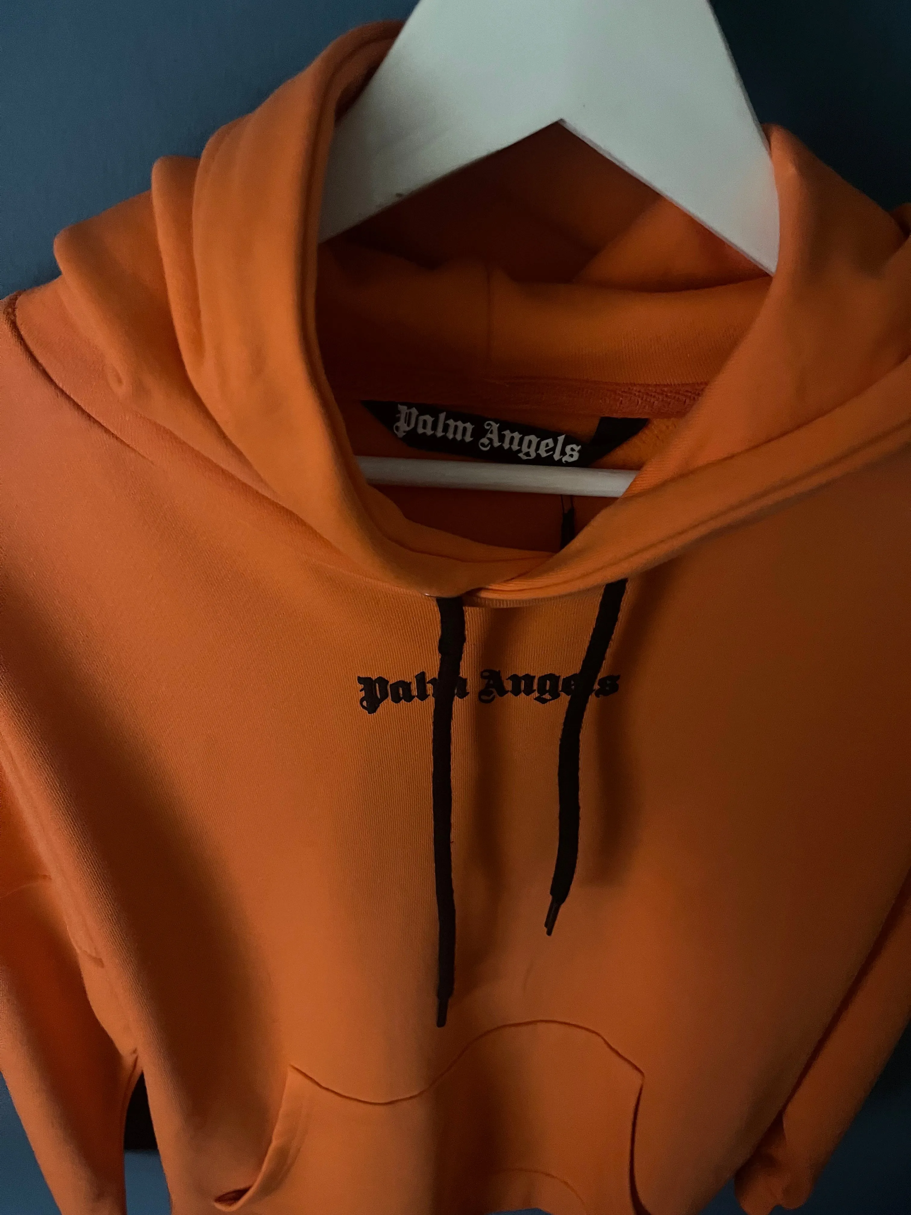 Palm Angels "Logo" Hooded Sweatshirt styled in Orange for Fall&Winter 2024