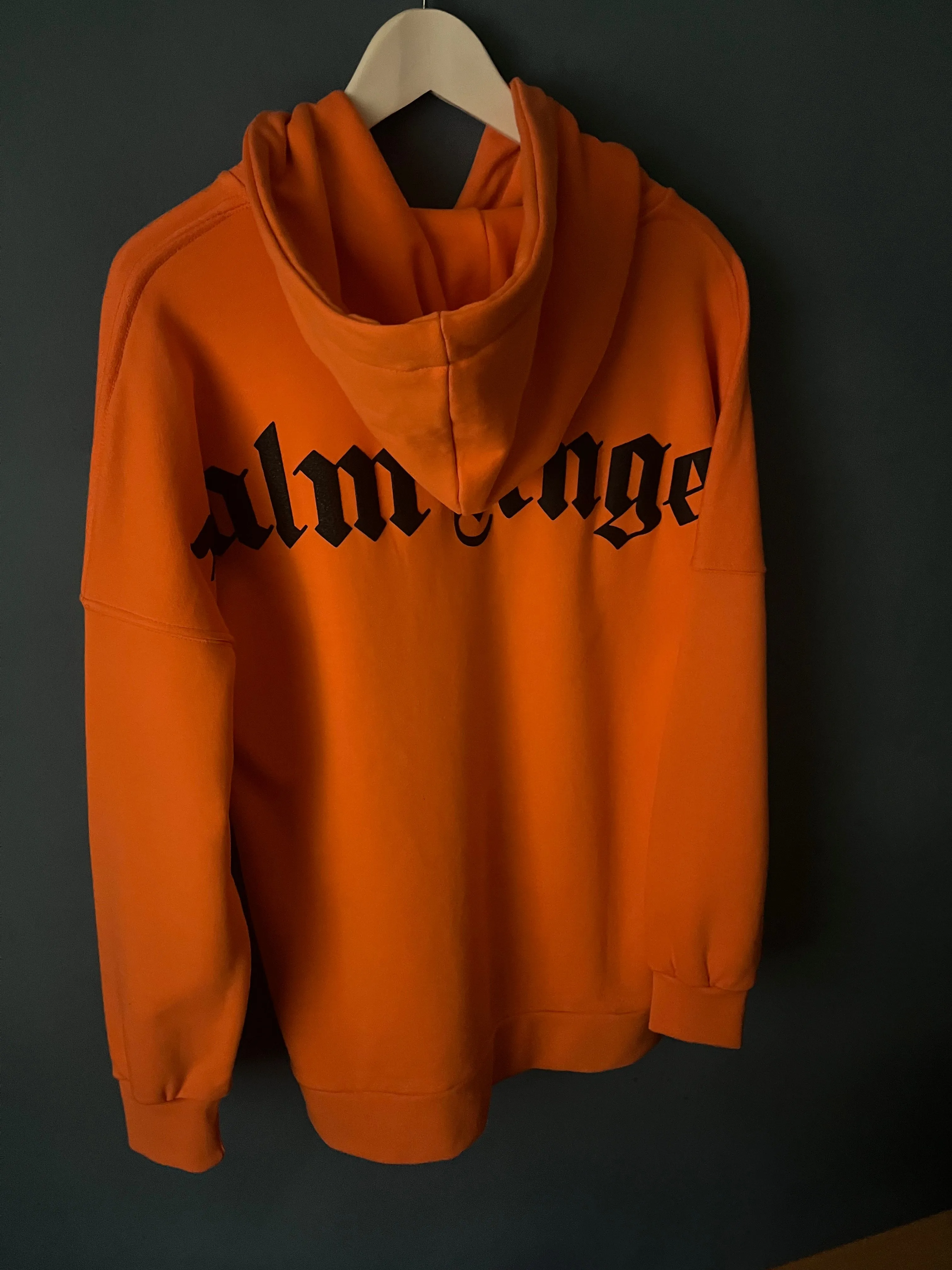 Palm Angels "Logo" Hooded Sweatshirt styled in Orange for Fall&Winter 2024