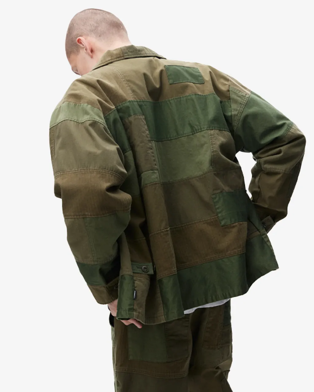 Patchwork Jacket Olive Drab