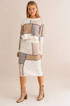 PATCHWORK SWEATER TOP