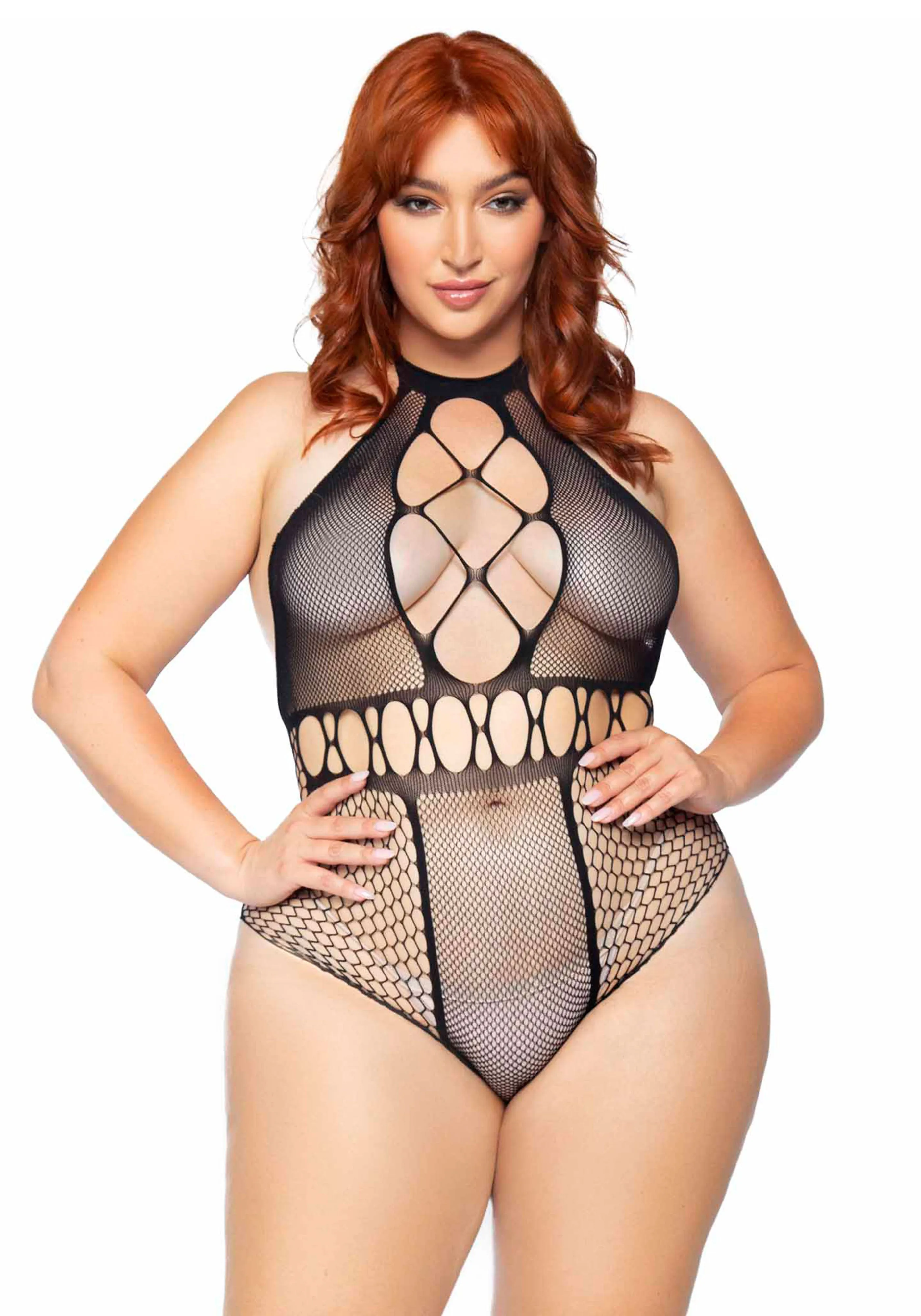 Plus Seamless Halter Bodysuit