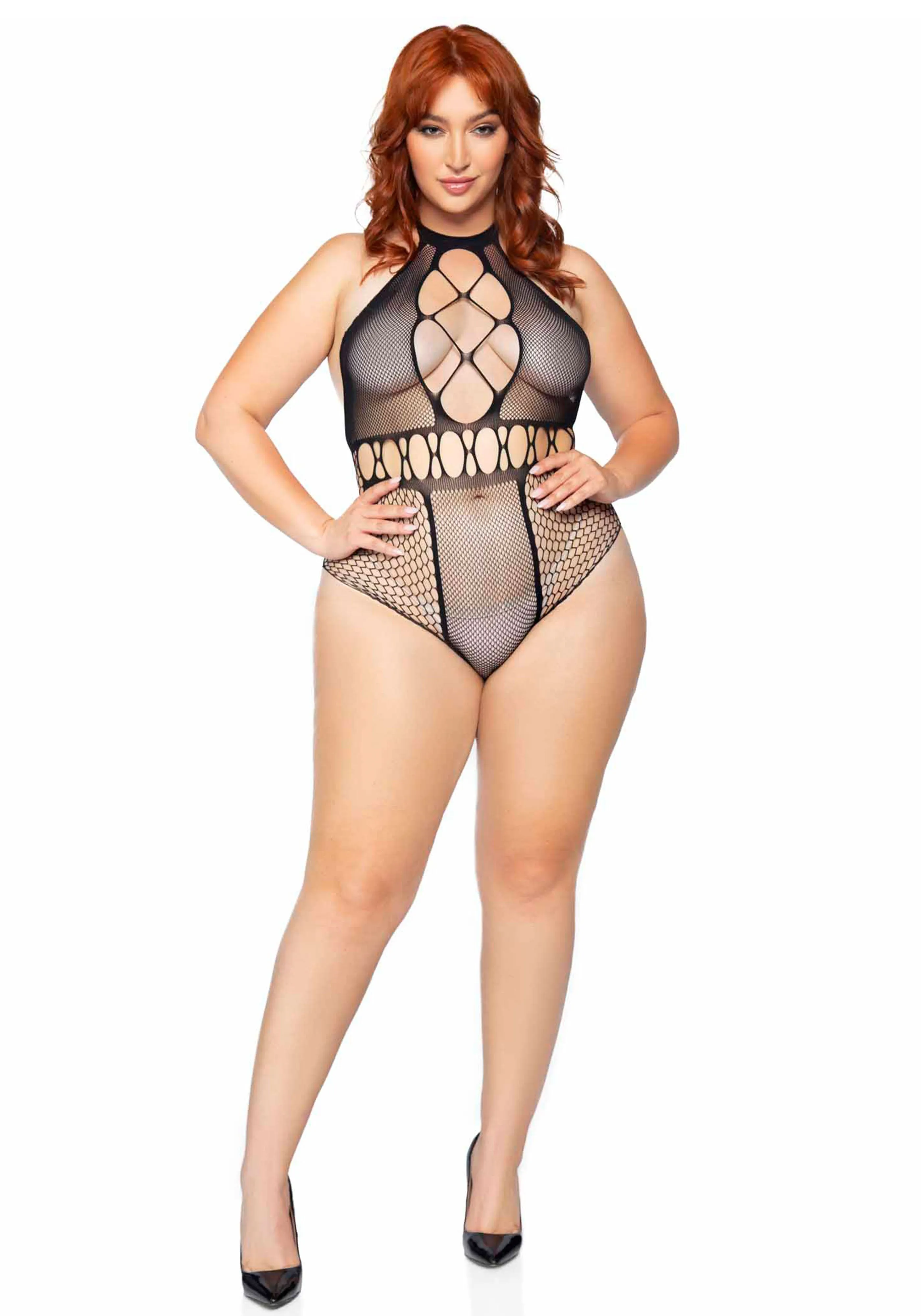Plus Seamless Halter Bodysuit