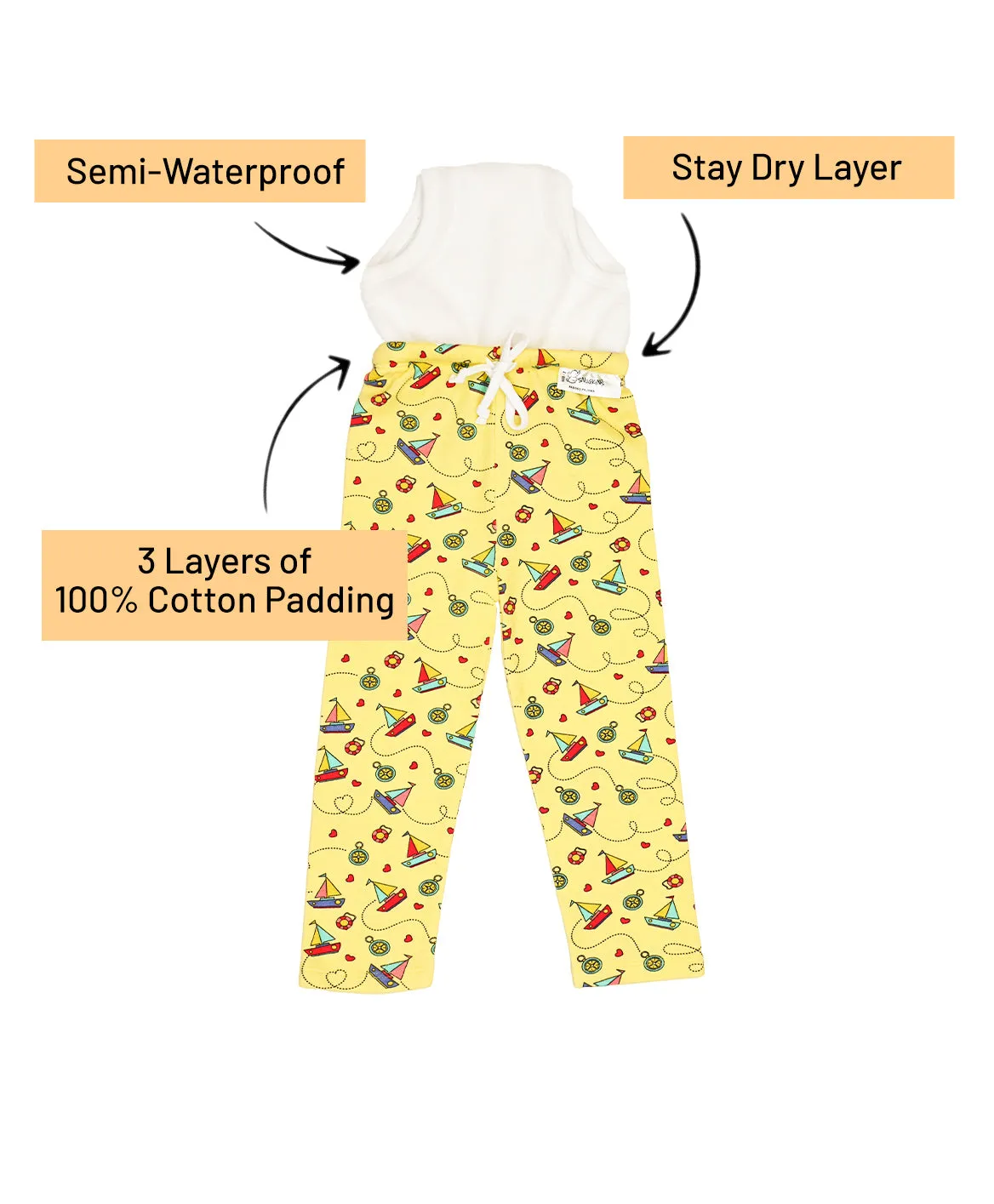 Potty Training Pants, Pajamas & Shorts for Toddlers, Boys and Girls- Sailing Hearts