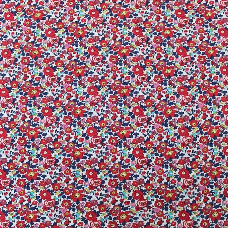 Red Dressmaking Cotton Lawn - Bertha