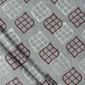 Red Paisley Printed Voile Best Cotton Fabric