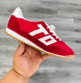 Red/White Go The Distance Sneakers