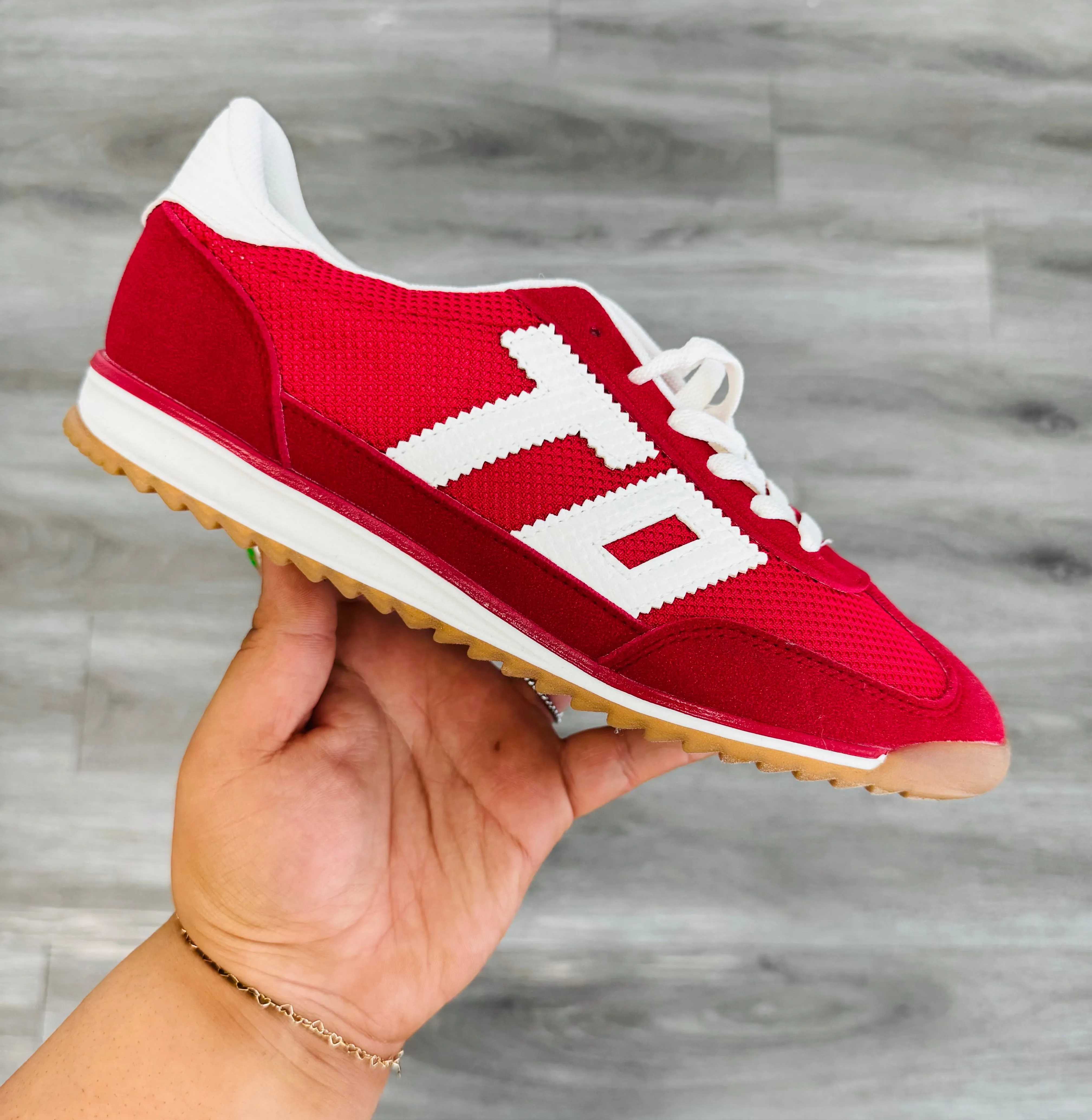 Red/White Go The Distance Sneakers