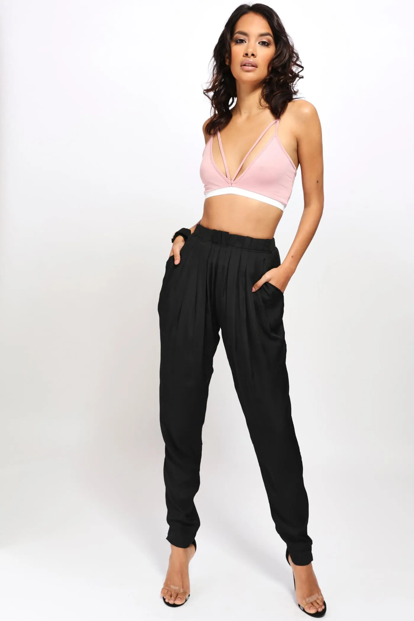 Rose Jersey Triangle Bralet