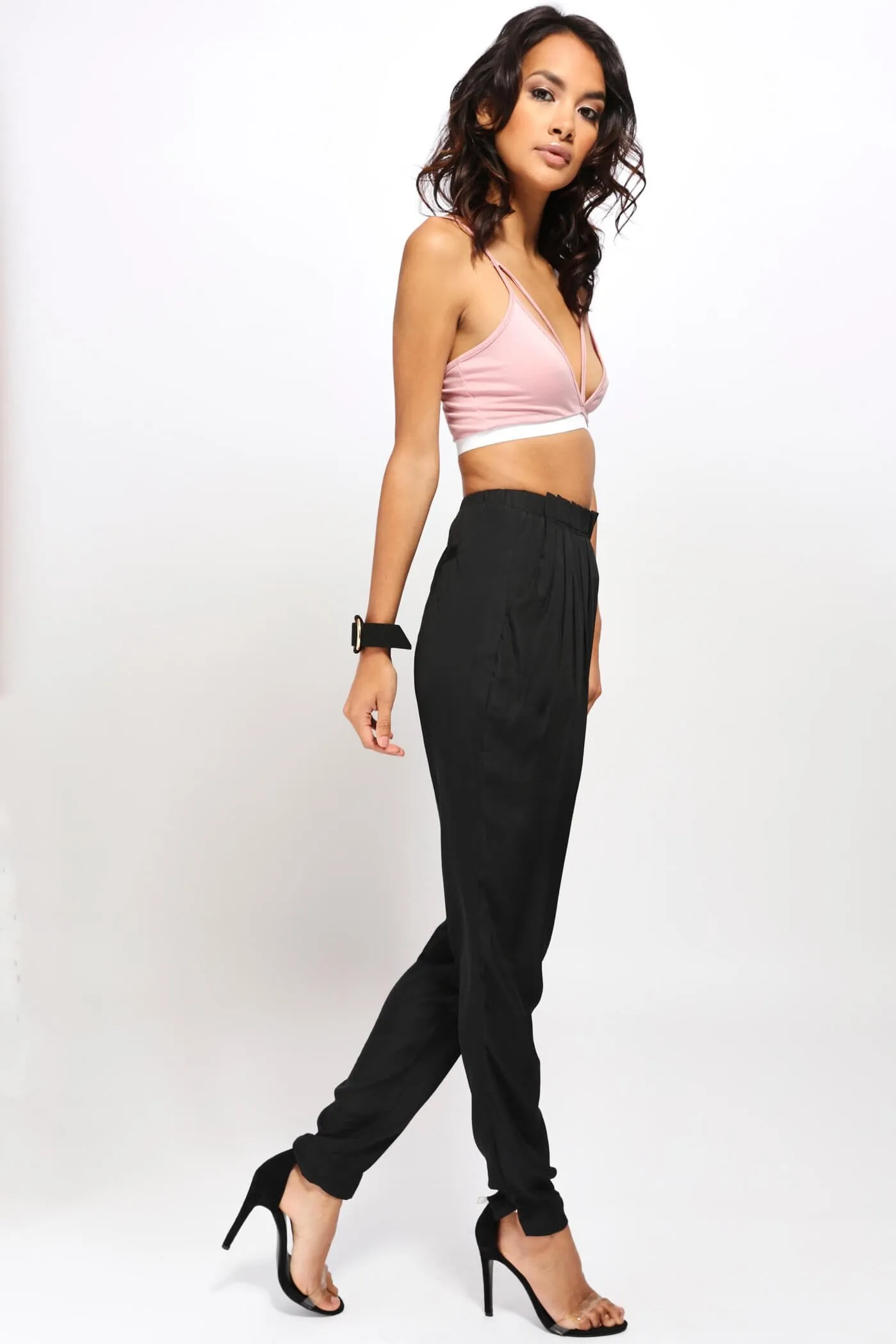 Rose Jersey Triangle Bralet