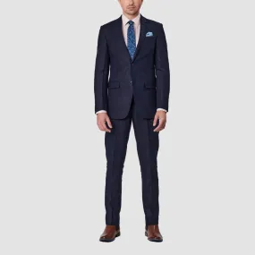 Savile Row Tailored Fit Mens Abram Linen Suit in Navy