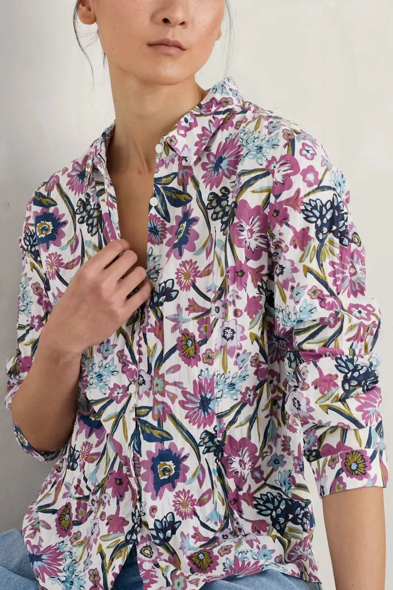 Seasalt Larissa Shirt - Floral Terrain Chalk