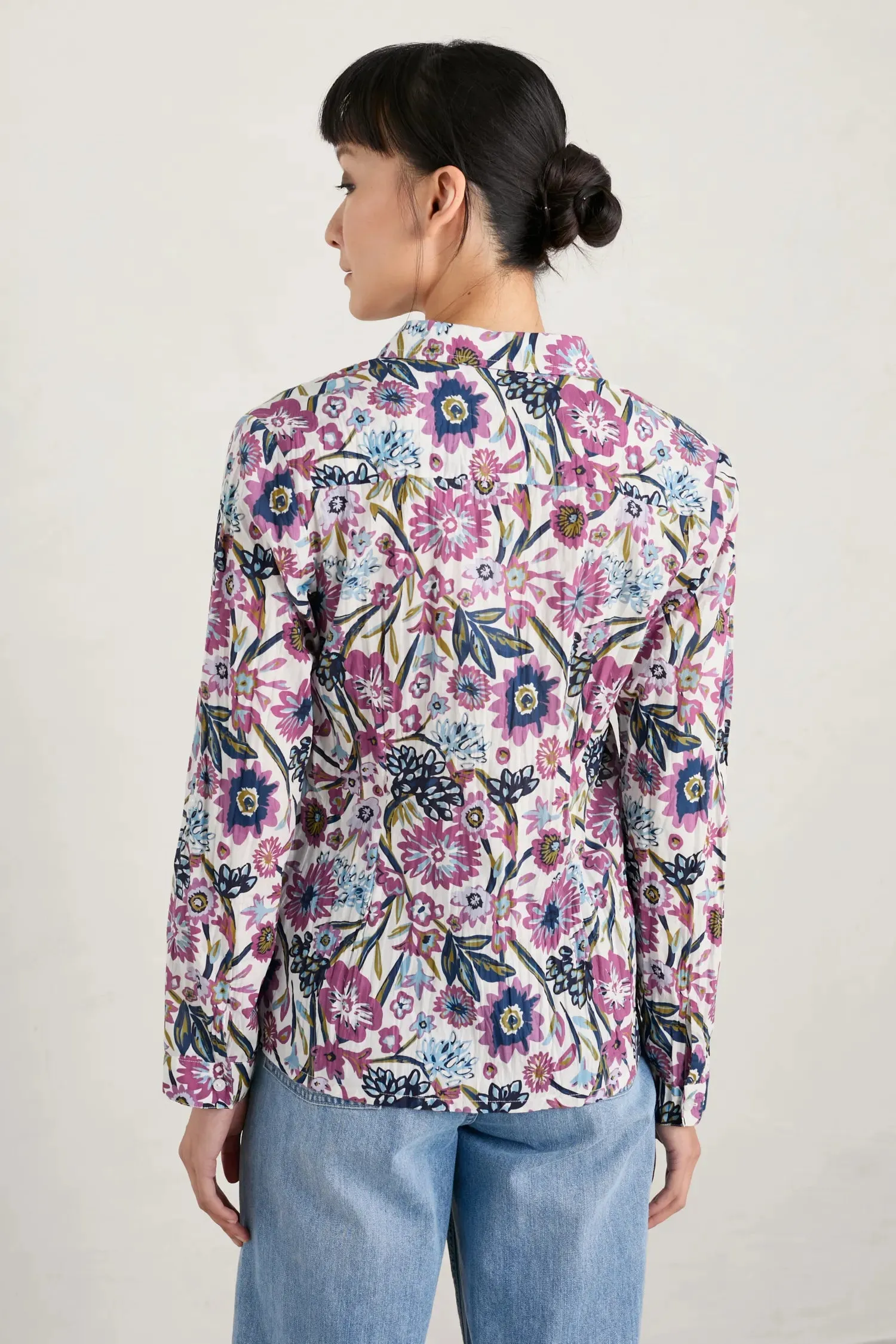 Seasalt Larissa Shirt - Floral Terrain Chalk