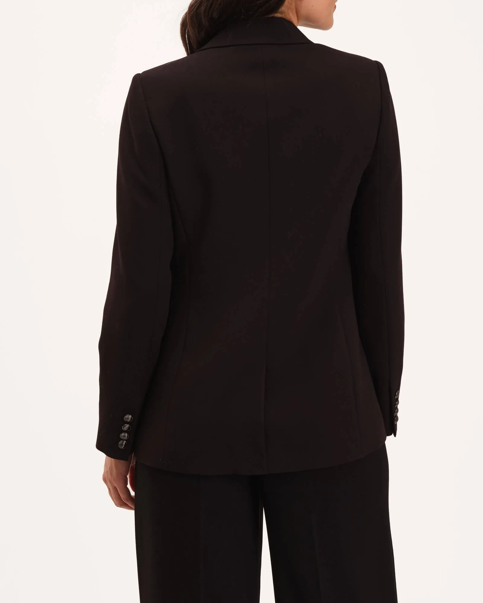Single Button Peak Lapel Blazer